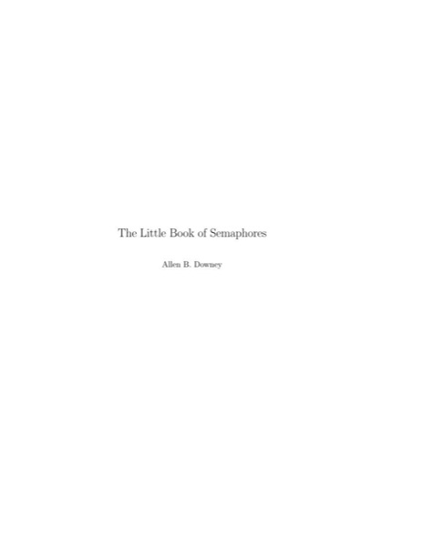 The Little Book of Semaphores cover